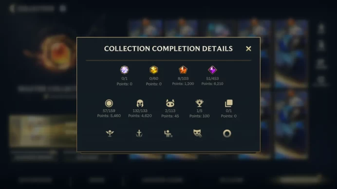 (S5)EU OCE | 116 SKINS | Hero 132 | Mythical Skin0 | Legendary Skin 8 | Epic Skin 51 | Others 57