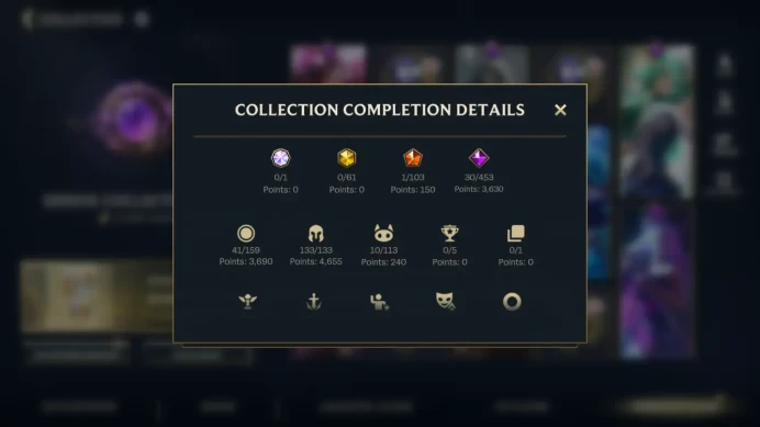  (S9)EU OCE  | 72 SKINS | Hero 133 | Mythical Skin0  | Legendary Skin 1 | Epic Skin 30 | Others 41