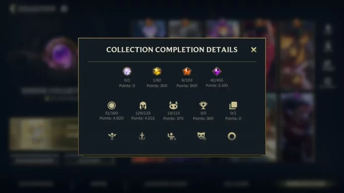 (S18)EU OCE | 100 SKINS | Hero 131 | Mythical Skin1 | Legendary Skin 6 | Epic Skin 42 | Others 51