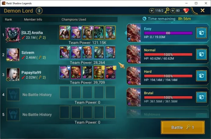 Lv39 508K Power|1 Mythic(Galathir)|26 Legend(Ninja,Teodor,Staltus,Grand Oak,Xenomorph,McAngelo,Etc)|83K Energy|Plarium(RSL1451)