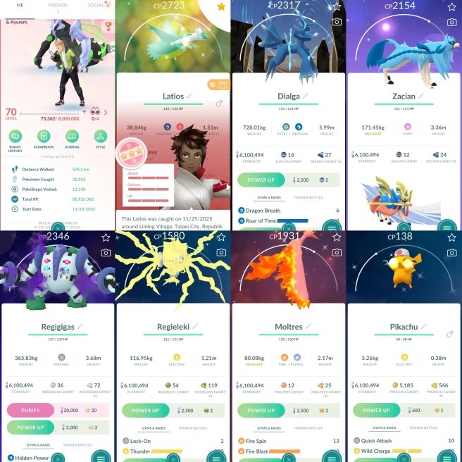 2164 Level 70 Legends100 x19 SHUNDO Latios SHUNDO Mesprit  Shiny Black Kyurem