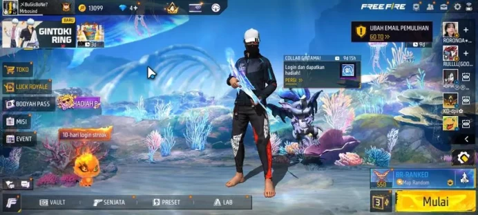 Indonesia|M1887 Sterling Conqueror Lv7|AK47 Blue Flame Draco|JJK & Naruto Bundle|261 Vault + 112 Bundle |Log Google(FF1449)