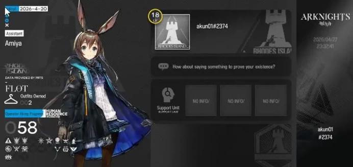 Lv 18 | 58 OP+2 Skin | 5 Char *6 |Parmanix The Prerita,Blaze,Chen,SilverAsh,Whisperain |Terminal 2-8| Check SS |(AK1459)