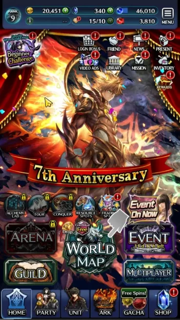 GLOBAL|Rank 9| Top Tier Unit [Emperor Lonardo, Arkh King Of Dragons, G Lilaha,Etc]|7 SSR ARK|Code Only(LC1200)