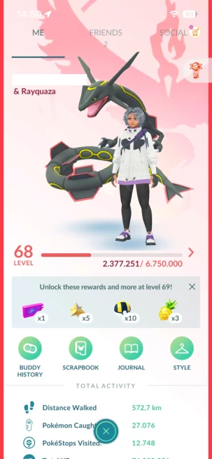Level 68, 84 Shiny, 92 Legendary, 9 IV 100, 5 Shiny Legendary, 25 Shadow Legendary