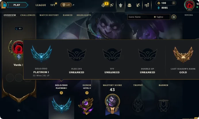 [EUW] | Platinum I  | Champion 26 | 25K BE+ |  LVL 30 |  | Full Access | Instant Delivery |Unverified Email | FF3