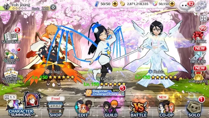 [GLOBAL]50K Orb|Giselle,Candice TYBW26,Rukia,Ichigo 10th Anniv,Ganju TYBW25,Byakuya Renewd,Etc|8,2K AcTic|Klab ID(BBS2569)