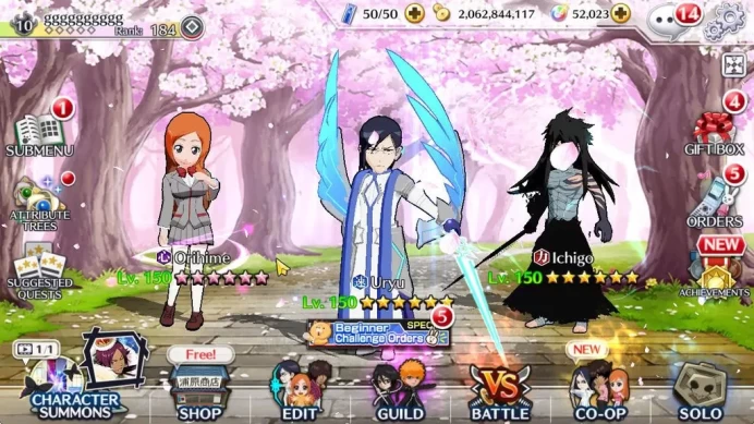 [GLOBAL]52K Orbs|Bambieta,Liltotto TYBW26,Rukia 10th Anniv,Nanana TYBW25,Ulquiora Crescent,Etc|4,9K ACCTicket|Klab ID(BBS2560)