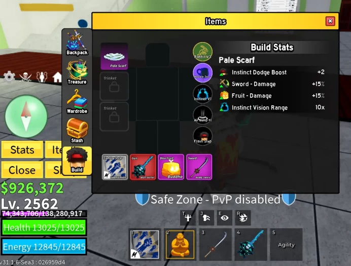 Lvl 2562 Blox Fruits Acc | PERM KITSUNE, VENOM, BUDDHA | Godhuman & Skull Guitar | Tushita, Yama, Spikey Trident | Rabbit V3 | Sword Main
