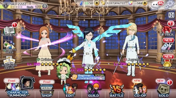 [Global]BP 1,1M|10 MT[TYBW26(Meninas,Liltotto,Jugram),TYBW25(Uryu,Renji,Jushiro),Etc]|21 char 5/5|Klab ID(BBS2553)