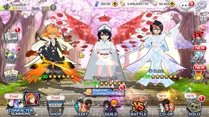 [GLOBAL]50K Orb|TYBW26[Bambietta,Meninas],10th Anniv[Rukia,Ichigo],Renewed[Byakuya,Aizen],Ururu,Etc|7,8K AccTic|KlabID(BBS2551)