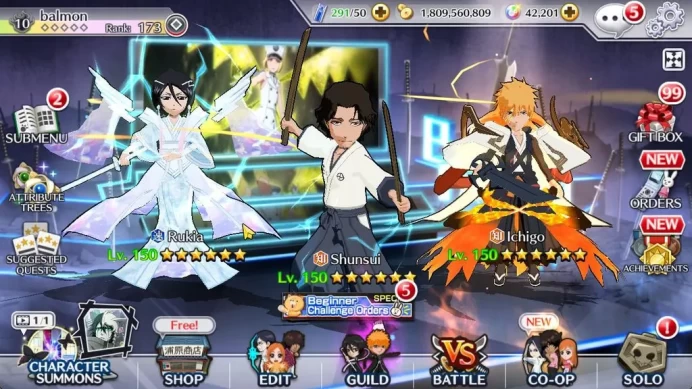 [GLOBAL]42 Orbs|Rukia,Ichigo 10th Aniv,SoulReper[Shunsui,Jushiro],TYBW25 Jushiro,Renewd Byakuya,Etc|3,8 AccTic|Android(BBBS2502)