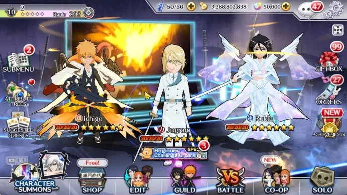 [GLOBAL]50K Orb|TYBW26(BazzB,Jugram),Rukia,Ichigo 10th Aniv,Byakuya,Aizen Renwd,TYBW25 Toshiro,Etc|4,8K PremTic|KlabID(BBBS2419)