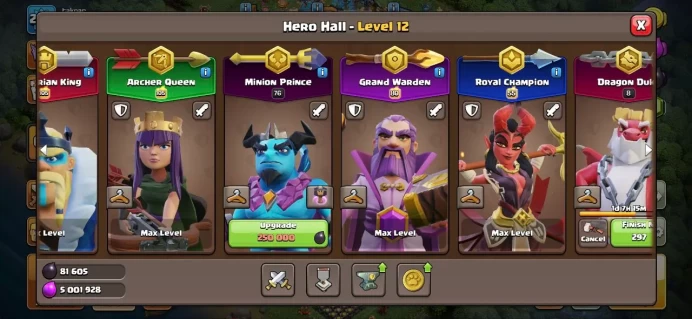 Th 18 full max / hero max/ Full EPIC HeRO Equipment / Have 3 skin beautifull