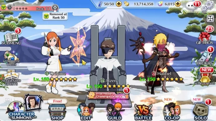 [GLOBAL]6K Orbs+Fresh Story|10th Aizen,9th Ichigo,Halibel Cacao,Kon NY,Firce Toshiro,Brave Retsu,2 FSosty,etc|Klab ID(BBBS2200)