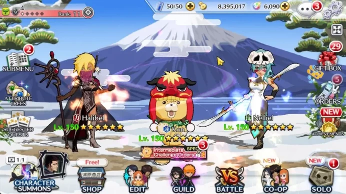 [GLOBAL]6K Orbs+Fresh Story|Neliel Orient,Halibel Cacao,Kon NY,Firce Gin,Brave(Retsu,Genryusa),FS Ulquiora,etc|Klab ID(BBS2199)