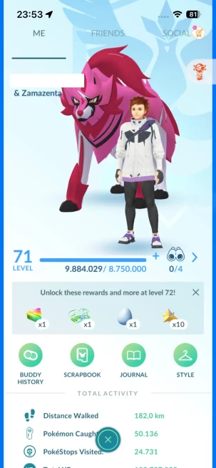 Level 71, 51 Pokemon 3000CP+, 4 Legendary IV100, 180 Shiny, 208 Legendary, 350 IV 100, 7 Shiny Legendary, 24 Shadow Legendary