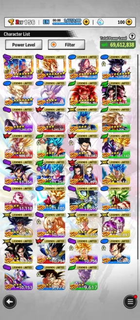 D702-IOS+Android-Meta Account-6 UL(New SS Goku+New Frieza+SS4 Gogeta+Vegeta Full Star)+35 Legends+Good Equipment+Zenkai+Goku Uis+Goku Kid+Trunks