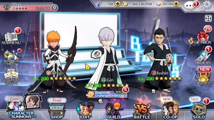 [GLOBAL]20K Orbs+Fresh All Story|Lv 200(Gin Fierce,Tensa,Isshin,Ichigo 7th),Rukia Fierce,Etc|Klab ID(BBS924)