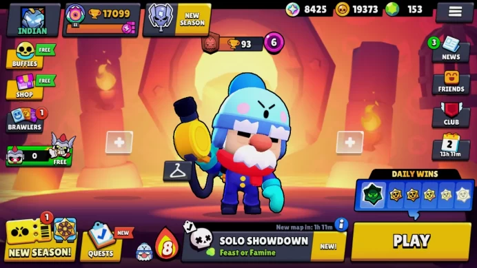 62 BRAWLERS | 17099 TROPHIES | 99 SKINS | HYPERCHARGE 8 | PRESTIGE 0 | RANK SILVER | 10 LEGENDARY | 153 GEMS | BB12