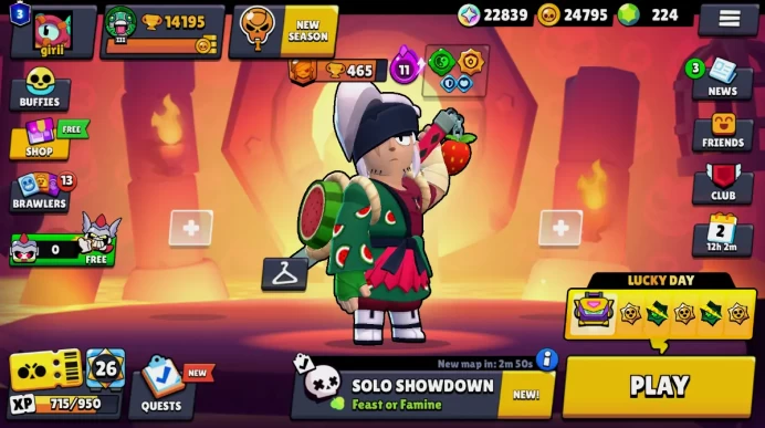 66 BRAWLERS | 14195 TROPHIES | 126 SKINS | HYPERCHARGE 13 | PRESTIGE 3 | RANK SILVER | 5 LEGENDARY | 224 GEMS | BB24