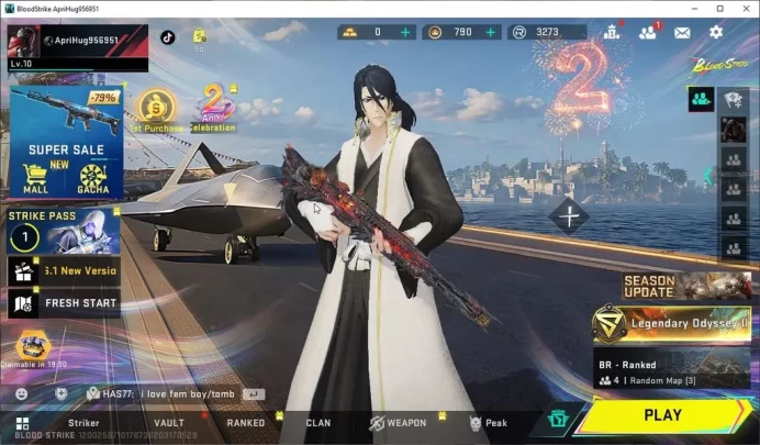ASIA|1 ETERNAL KALA-Requiem +Collab BLEACH Ethan-Byakuya Kuchiki| 2 Lgendary M4A1,Origin12 |NetEase|Check SS(BLS3434)