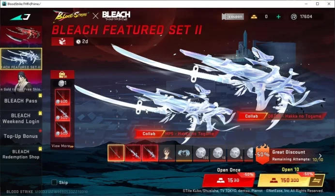 ASIA| 1 ETERNAL M1667| 2 ULTRA Ethan,MP7| Collab BLEACH Byakuya | 7 Legendary |NetEase|Check SS(BLS3120)