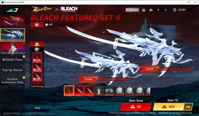 ASIA|1 ETERNAL MELE KATAR|6 ULTRA[Ethan,VAL,Vector,Spear,Etc]|Collab BLEACH Byakuya|LMT[RPK-Vermilion]|NetEase|Check SS(BLS3067)