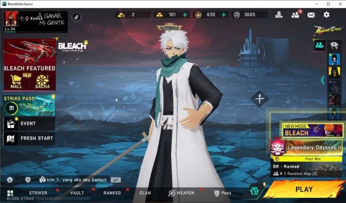 ASIA|2 Melee(Ultra Scythe,Bleach Zanpakuto)|Collab BLEACH(UZI-Zangetsu,Toshiro,Byakuya)|11 ULTRA(SCAR,QBZ,Etc)|NetEase|(BLS2764)