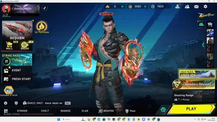 Asia|ETERNAL Melee Katar - Judgment Max level|Ultra-QBZ95 Endles|Legendary M4A1,KAG-6,Etc|Log Netease|CE ON |Check SS(BLS2605)
