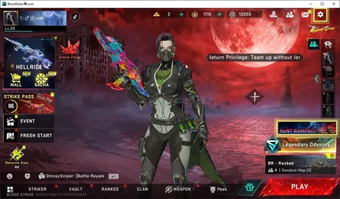 Asia|1 ETERNAL(UZI-Scorpius)| 11 Legendary(Glock,Magnum,M4A1,Vector,URB,INP9,M700,SCAR,AUG,Etc) Netease(BLS2538)