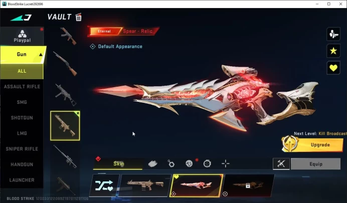 Asia| Starter | Collab Evagelion (MCX-Eva00 LV1)|Eternal Spear-Relic LV1|+Legend AUG-Sunrise Lv1|Log Netease|Check SS (BLS2109)