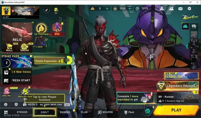 Asia| Starter | Eternal M700-Retribution Lv1| Ultra Zero-Bloodstained |+ 6 Legend |Log Netease|Check SS(BLS2054)