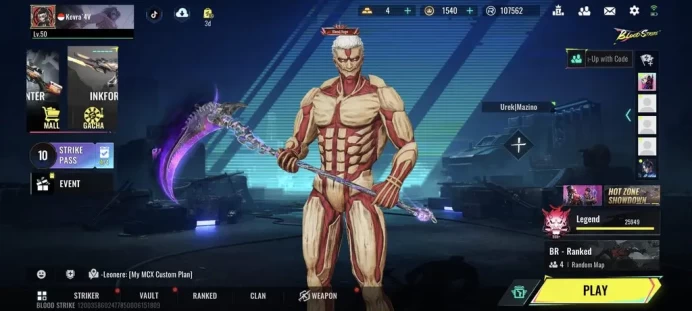 Asia |Eternal Mp5-Bloodrift LVL3,Turbocharge,Uzi-jadespike,Harvester,etc|Ran-Mikasa,Armored Titan|Log TF code Check SS(BLS989)