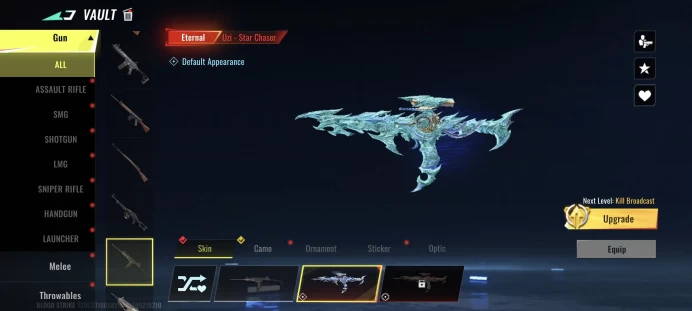Asia|starter (Eternal Uzi-Stra Chaser) Vector Ruins,M4A1-Venom,INP9-Haunted,MCX-Gory,etc |Log Code|Check SS (BLS916)
