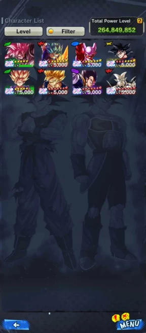 Vip Acc- 8 Ultra (Rose-Vegito blue 8S-Janemba 8S-ss2 Gohan-Goku Uis 8S)+36 Legends Limited+Vip Sparking- Zenkai+Godly Equip (269)