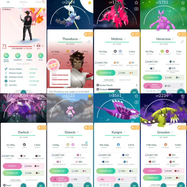 2174 Level 71 Legacy 50 (Level 50 Jacket). Coin x9330 Rare Candy x656 Shiny shadow Darkrai Wild Area 2025 BG Shiny Zacian Shiny Zamazenta