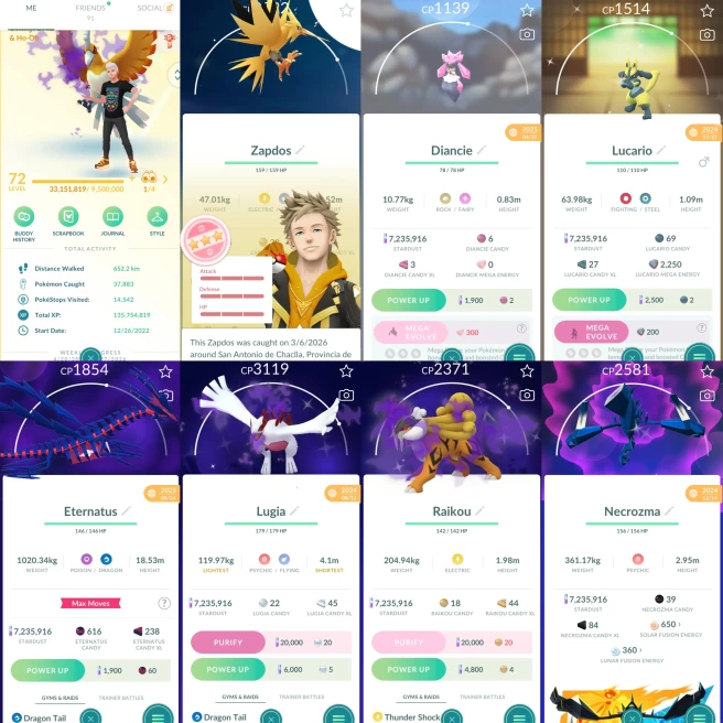 2178 Level 72 Legacy 4 Eternatus Suicune100 Legends100 x15 Shiny Mega Lucario