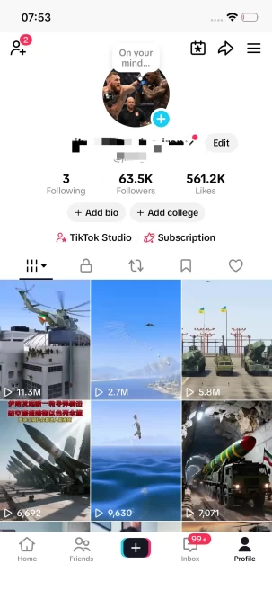 Instanly Delivery/ USA Monetized 63K Real Followers+560K Real Likes Account/ Creator Rewards Program Activated/ Full Access