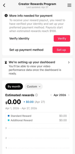 Instanly Delivery/ Monetized 11K Followers+322K Likes Account/ Creator Rewards Program Activated/ Full Access