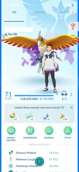 Level 71, 206 Pokemon 3000CP+, 2 Legendary IV100, 172 Shiny, 150 Legendary, 358 IV 100, 13 Shiny Legendary, 22 Shadow Legendary