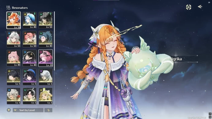 WW107//Europe Level 40 Carlotta+sign Changli+sign Shorekeeper Jiyan