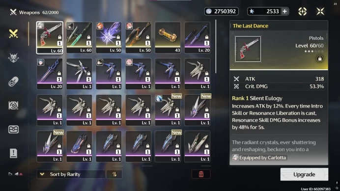WW107//Europe Level 40 Carlotta+sign Changli+sign Shorekeeper Jiyan