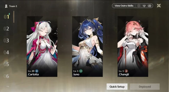 WW112//Europe Union Level 8 8 5star Changli Aemeath Iuno Carlotta Calcharo c1 Encore Verina