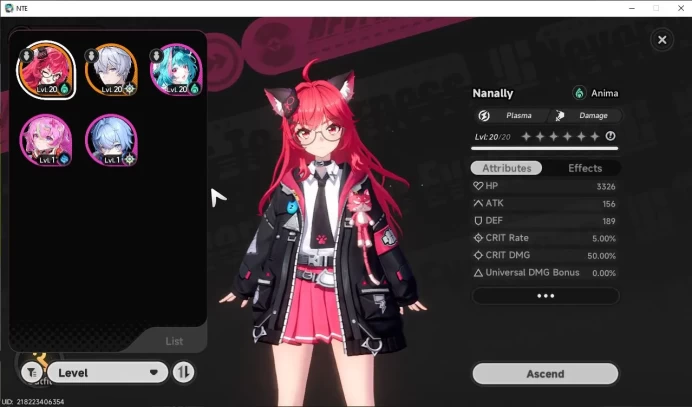 GLOBAL EU|HL 3|1 SSR Limited Nanally + 3 SR [Edgar,Haniel,Mint]|Selector 48/50|Male MC|Log Email|Take Email(NTE767)