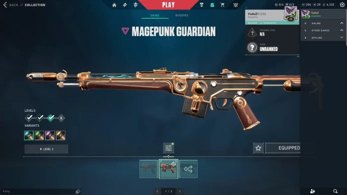 【Eu/Tuk】Ranked Ready | Magepunk Guardian | 20 Level | 206 VP Free | Data Changeable | Full Access | Instant Delivery