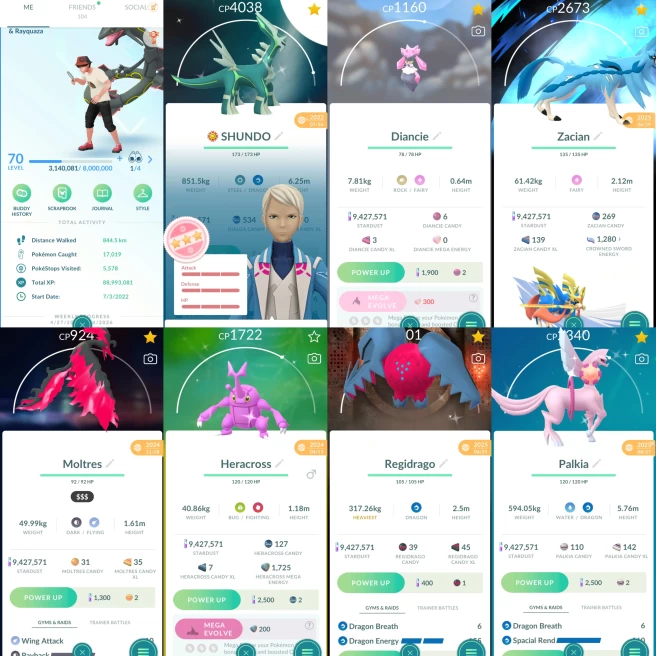 2191 Level 70 SHUNDO Dialga Shadow Raikou 100iv Primal Groudon 100iv