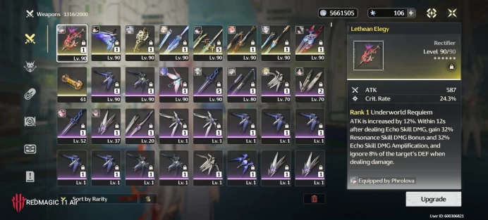 WW39 Server Europe Union Level 80 Skin on Zani rank 80, a lot of 5 chars