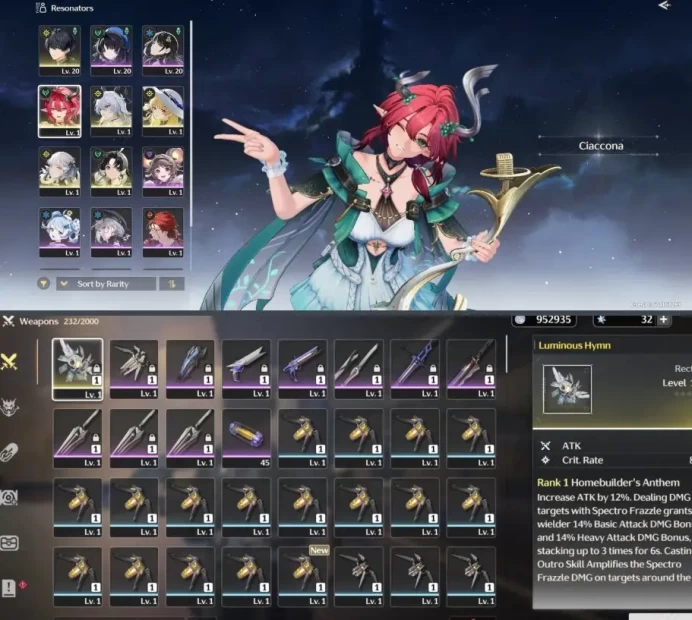 WW41 Server Europe EU Ciaccona+Phoebe+sign Luminous Hymn+Jinhsi+Zani ul13
