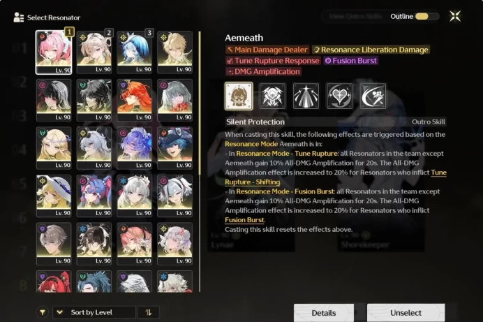 WW46 Server Europe Union Level 80 Jinshi, Camellya, Changli, Zani